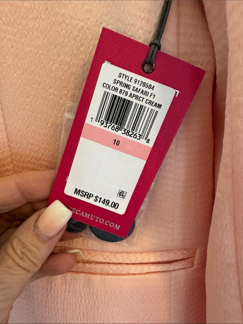 Vince Camuto Peach Blush Pantsuit Set - Picture 2 of 12